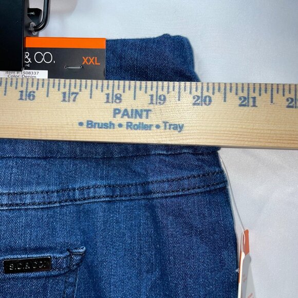 S.C. & Co. Women's XXL Pull-On Stretch Denim Skort With Built-In Shorts - Picture 8 of 9